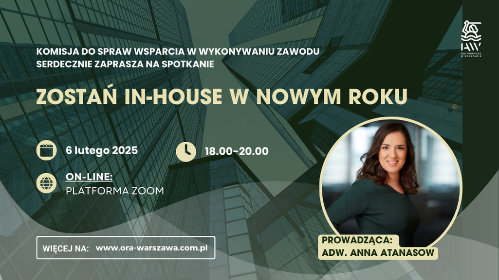 Spotkanie on-line: Zostań in-house w nowym roku